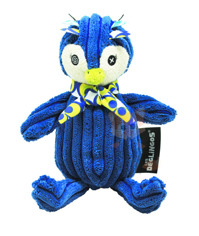The deglingos simply baby comforter penguin frigos blue 